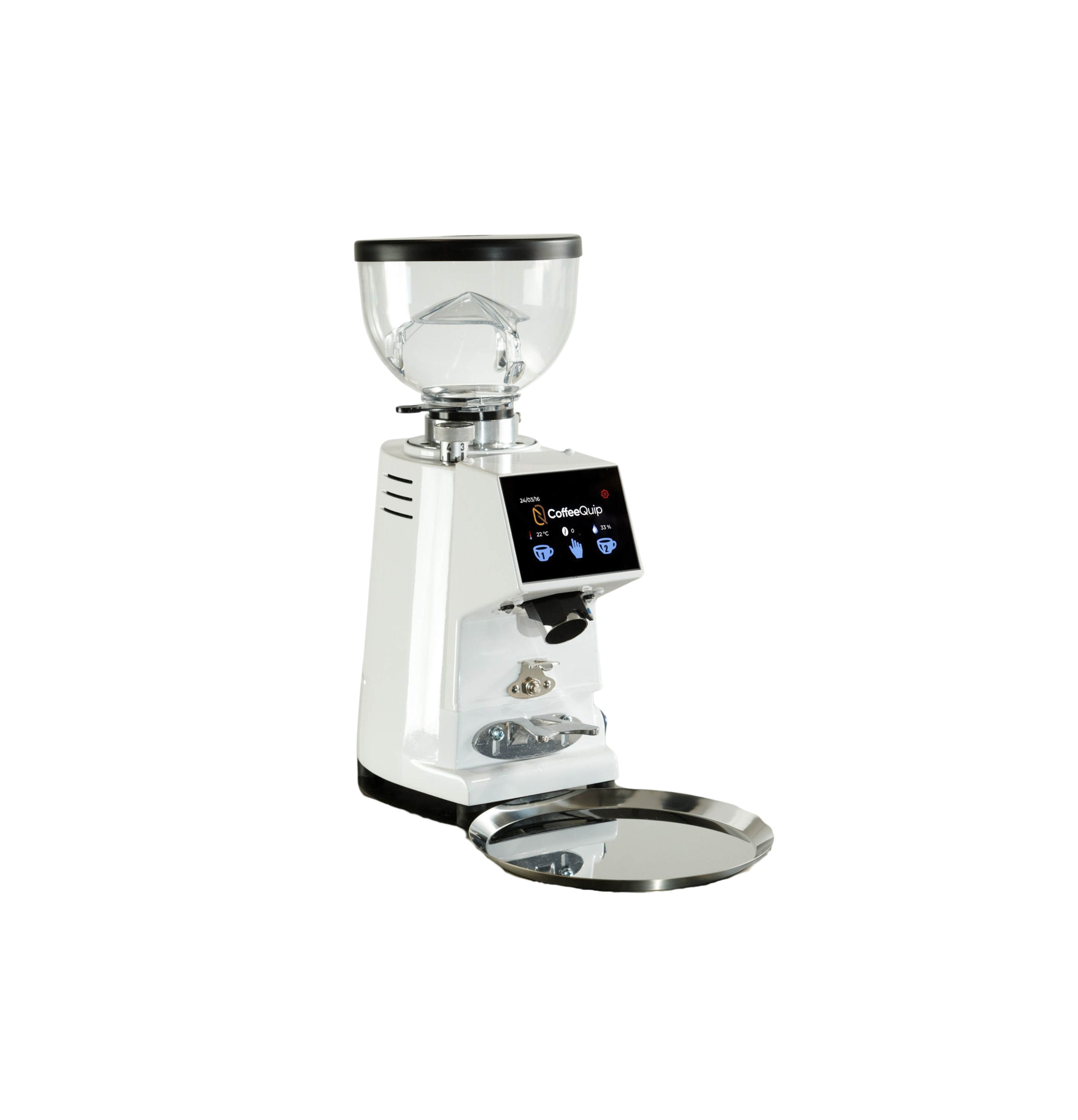 CoffeeQuip MST-58P White Coffee Grinder
